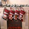 Christmas Stockings Santa Claus Sock Gift Candy Bag Snowman Elk Santa Claus Pocket Xmas Tree Hanging Ornament Gift Bag For Kids