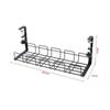 Under Desk Cable Management Tray, No Drill Steel Desk Cable Organizers, Wire Management Tray Cable Management Rack