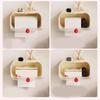 No Punching Wall Mounted Tissue Box Plastic Paper Towel Box Creative Cartoon Tissue Holder  Kitchen