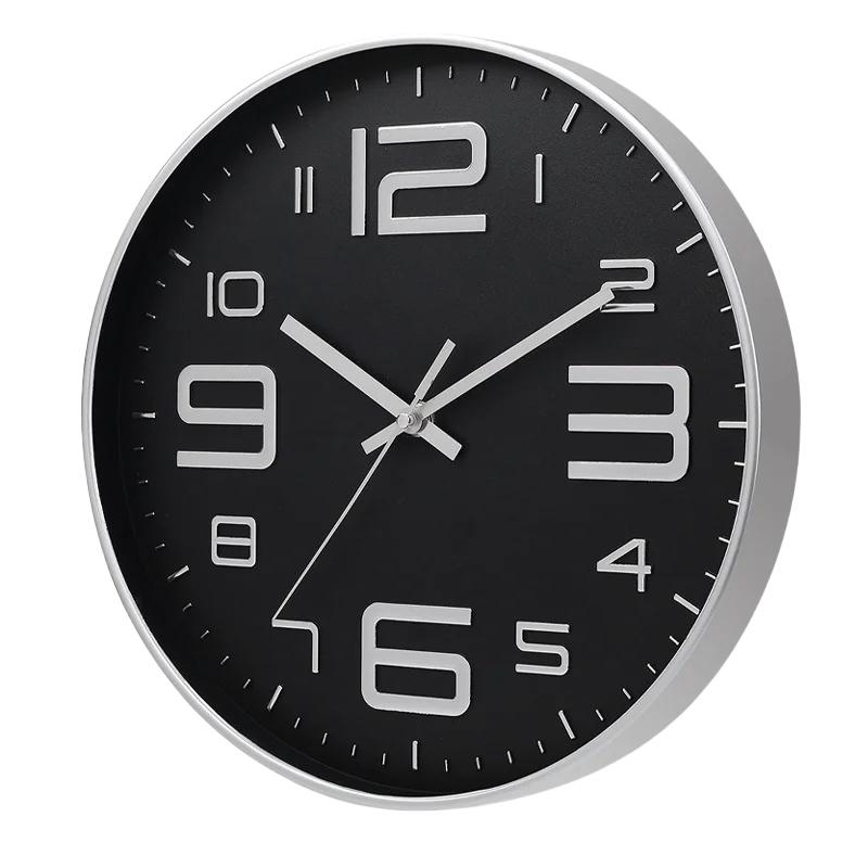 8 Inch Modern Decor Clock Non-Ticking Wall Clock Silent Round Wall Clock Quartz Clocks For Office School Bedroom Living Room