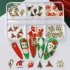 1 Box Christmas Nail Decor Sparkling Exquisite Shape Vivid Color Stunning Visual Effect 3D Xmas Style
