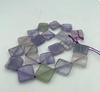 Fashion 16mm Natural Fluorite Diagonally Square Beads