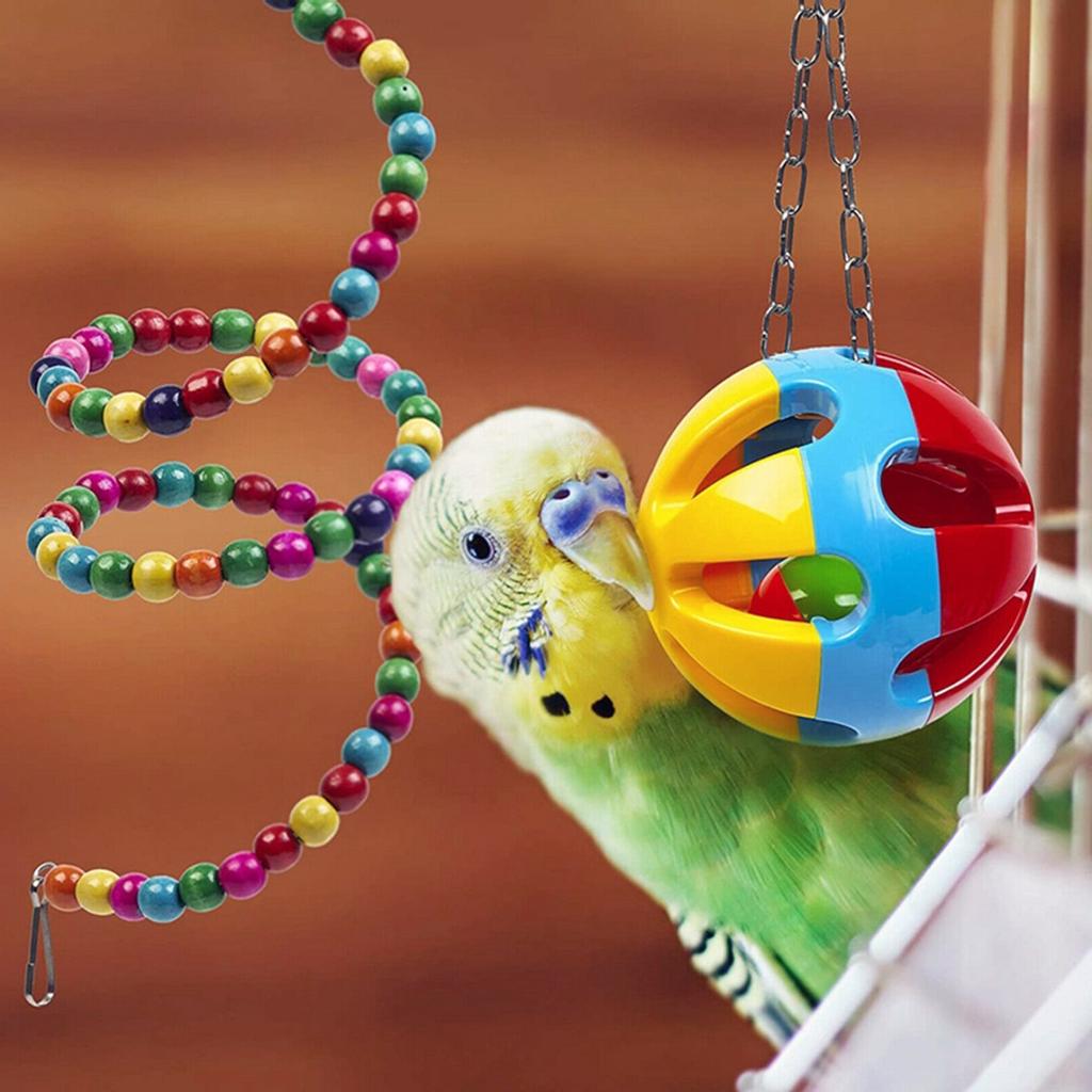 10 шт./компл., качели с птицами, попугаями, жевательный подвесной колокольчик, клетка для кореллы, игрушка