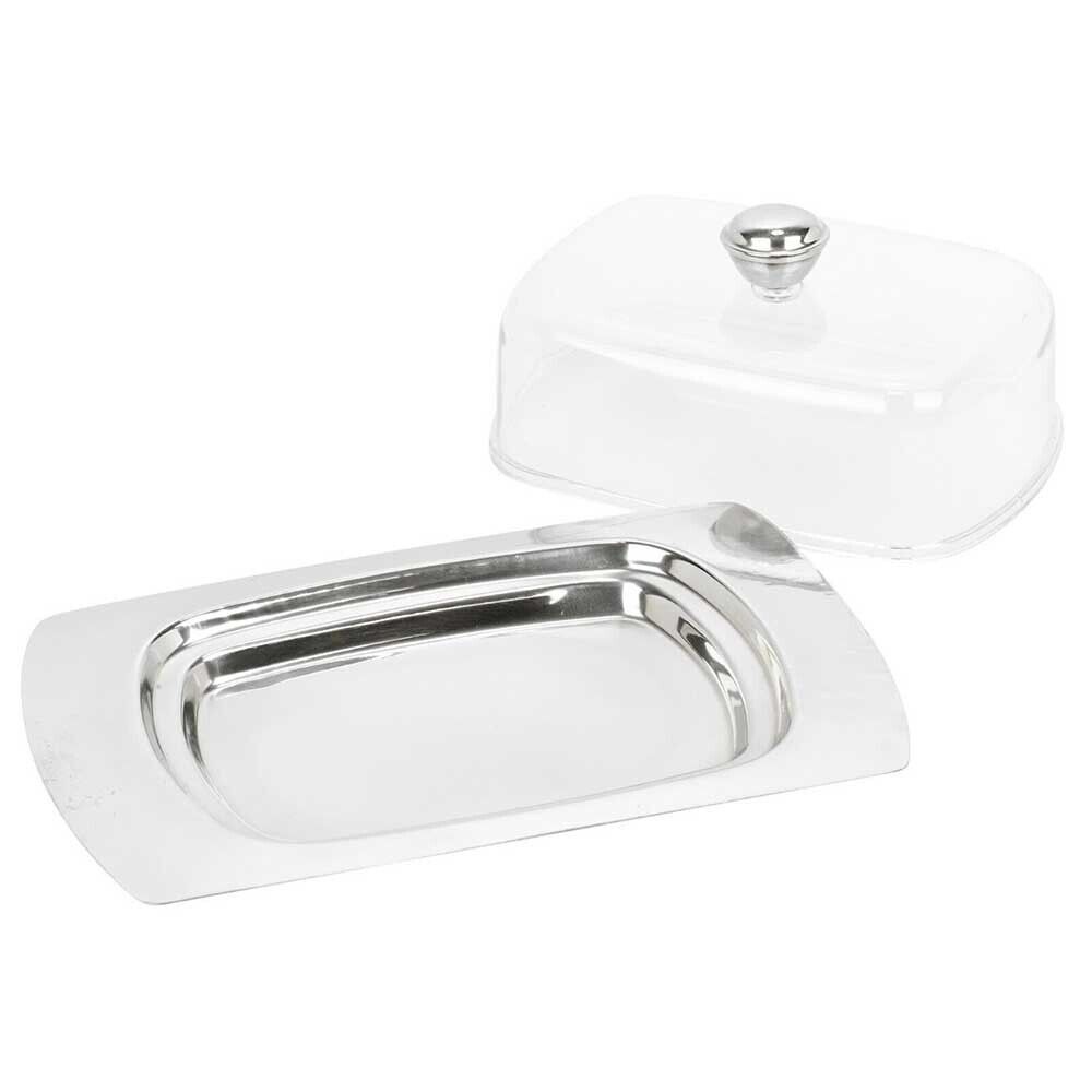 Stainless Steel Butter Tray Sealing Cheese Storage Keeper Butter Dish With Lid Kitchen Dinnerware