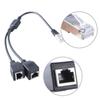 Ethernet Splitter RJ45 1Male To 2 Female Ethernet Splitter Adapter Cable for LAN Ethernet Extension Cable 35cm/13.78inch