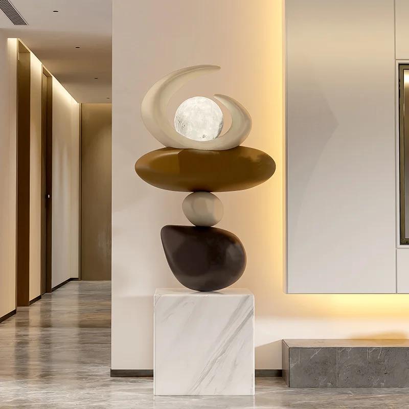 Large Floor Lamp Living Room Office Decorations Nordic Home Decor Sculptures & Statuette Aesthetic Interior Accessories