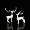 1Pc Mini Resin Deer Christmas Forest Elk White Dessert Table Decor Merry Christmas Decor For Home Kids Year Gift