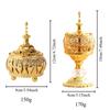 Creative Hollow Tower Incense Burner Arabic Style Incense Burner For Home Hotel Decoration Golden Metal Bakhoor Incense Holder