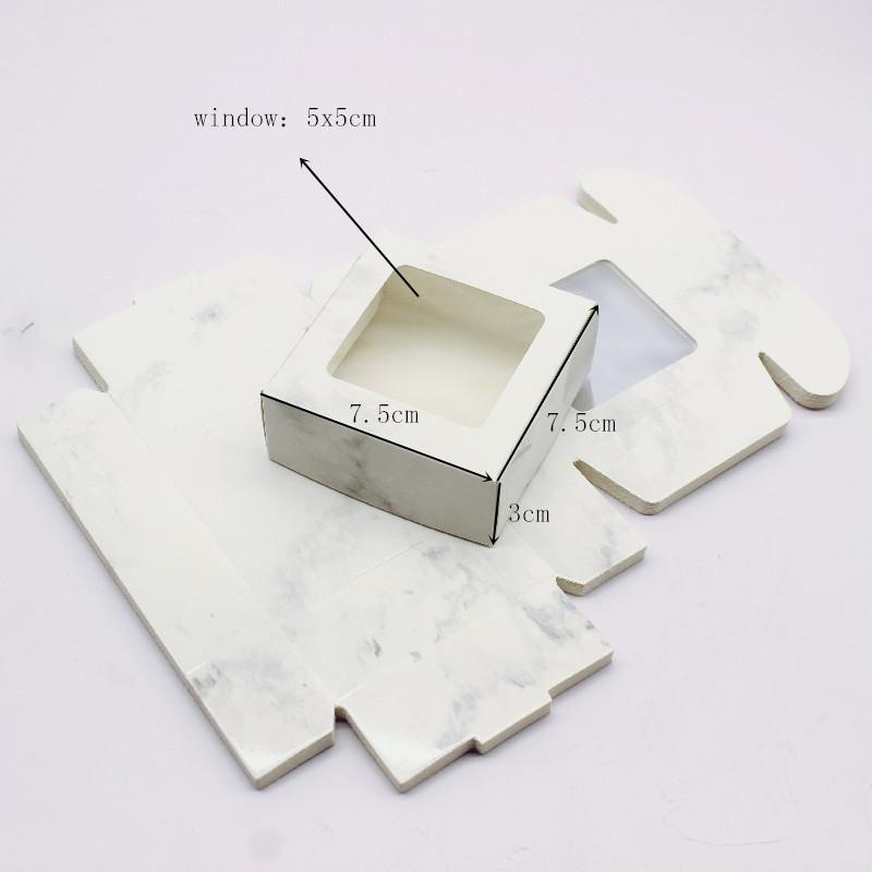 10 шт. бумажная подарочная упаковочная коробка 7,5x7,5x3 см белая самодельная рождественская коробка для украшения окна конфет свадебных сувениров ювелирных изделий для вечеринок