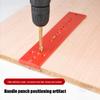 Hinge Hole Drilling Guide Locator Hole Opener Template Bubble Level Ruler Door Cabinets Woodworking Guide Punch Locator DIY Tool