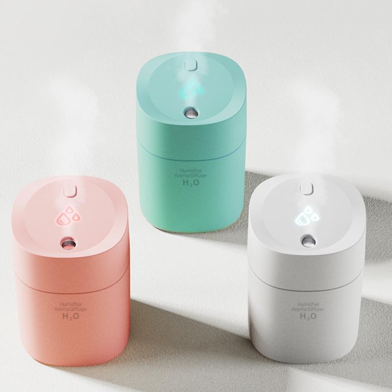 Mini Air Humidifier 220ML Mist Sprayer USB Rechargeable Aroma Diffuser Auto-off Super Mute for Home&Office Use with Night Light