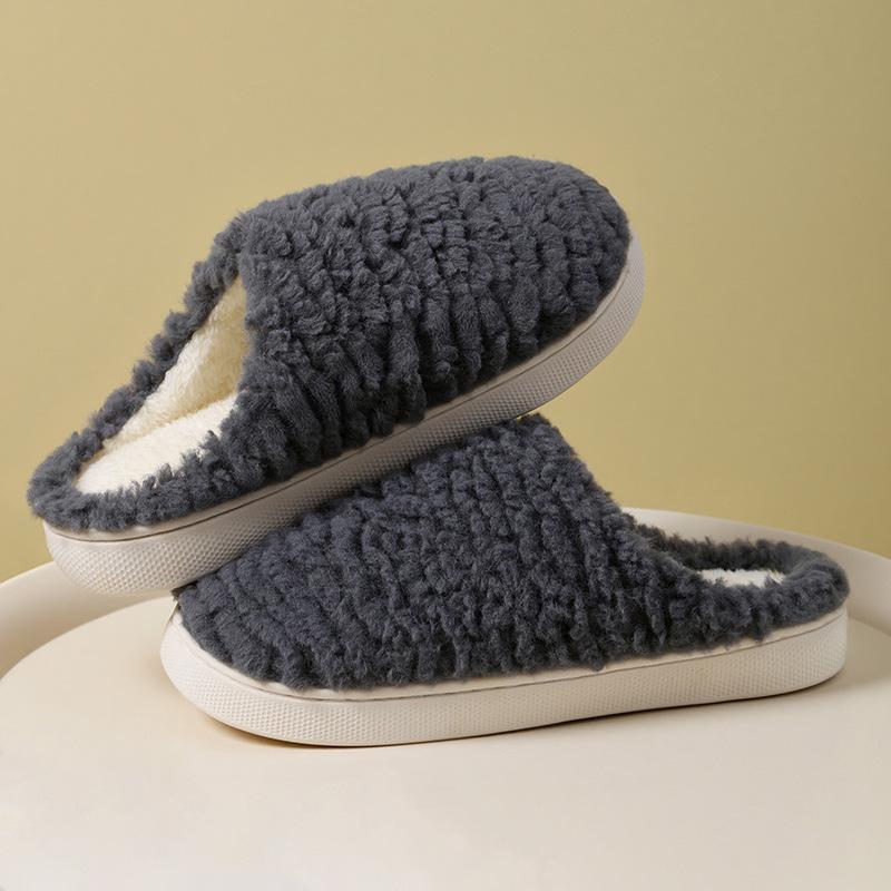 Winter Turtle Shell Cotton Slippers Women's New Indoor Home Home Home Non-slip Warm Plush Slippers Men's