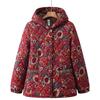 Autumn and Winter Cotton-padded Jacket Hooded Warm Grandma Flower Padded Jacket Women's Winter Plus Velvet Thick Cotton-padded Jacket