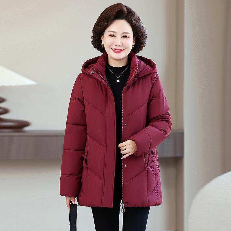 Women’s Short Hooded Windproof Thicken Warm Winter Jacket For Mom