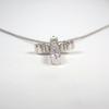 [Pre-owned] Pt900/850 Diamond/0.50ct Cross Pendant/Necklace/j95-6
