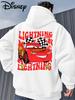 American Racing Story Lightning McQueen Print Pattern Autumn and Winter New Men and Women Casual Couple Street Wear
