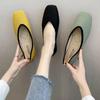 2024 Cotton Fabric Flats Shoes Women Yellow Ballerina Socks Shoes Women Slip On Flat Heel Shoes Plus Size 43
