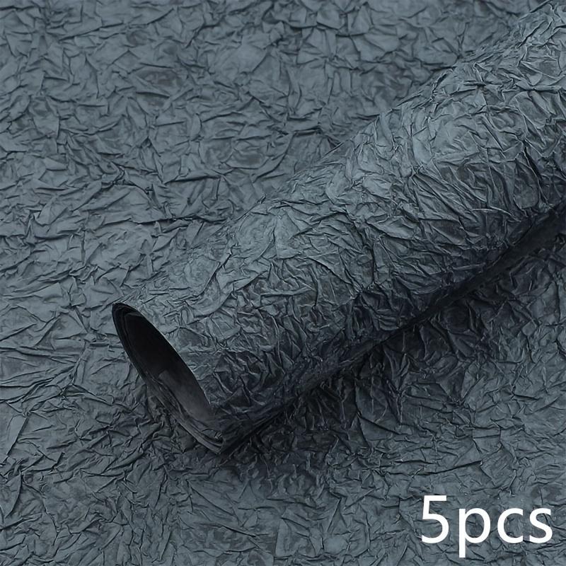 5 Sheets Handmade Texture Crepe Paper Bouquet Wrapping Paper Material DIY Auxiliary Material Photography Background Paper Wrapping Paper