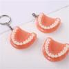 Upper Jaw Simulation Teeth Shape Tooth Key Chain Denture Key Chain Teeth Pendant Teeth Keyring