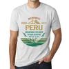 Men’s Vintage Tee Shirt Graphic T Shirt Mountain Explorer Peru Vintage White