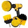 3Pcs/Set Electric Scrubber Brush Drill Brush Kit Plastic Round Cleaning Brush For Carpet Glass Car Tires Nylon Brushes 2/3.5/4''