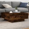 VidaXL Coffee Table Smoked Oak 80x80x31 Cm Engineered Wood 836585