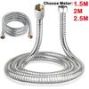 1Pc Hose 1.5 2M 3M Stainless Steel Flexible Bathroom Bath Shower Head Sturdy Crease-Proof Pipe Shower Accesory