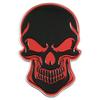 Металлическая 3D наклейка Череп - Эмблема Черепа с Дизайном Флага Металлическая Наклейка Декаль Украшение Кастомный Аксессуар (Черный Красный)