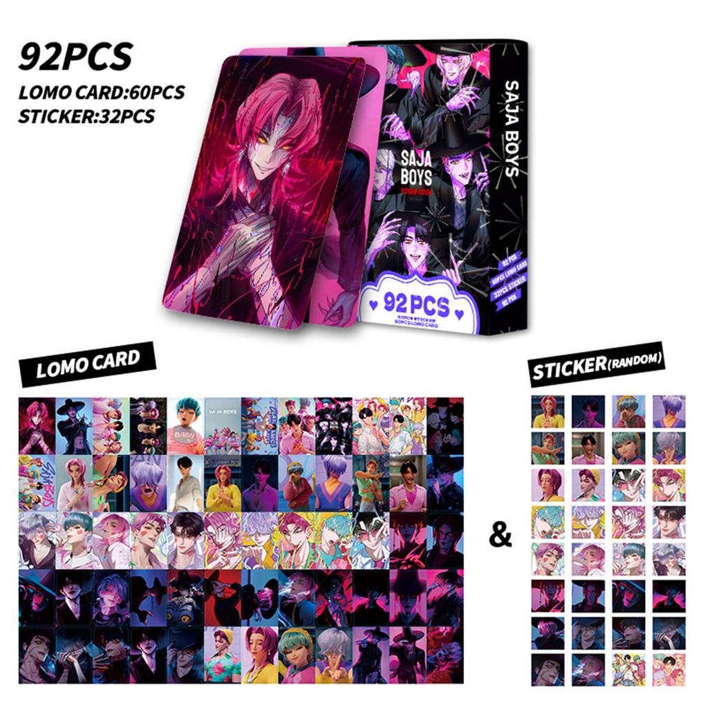 92 Double Sided HD Color Printed Photo Cards Of Anime Characters, Anime Peripheral Collection Cards, Stickers And Greeting Cards