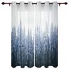 Pine Forest Snowflakes Windows Curtains Living Room Luxury Decor Christmas Curtains Bedroom Kitchen Window Drapes