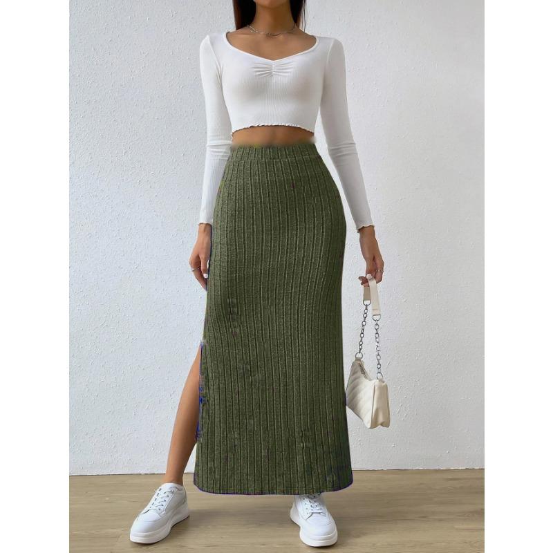 Women's Solid Color Print Casual Summer Spring Skirts