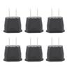 10PCS  To  Adapter 2 Prong Flat Plug To Round Outlet Converter for Home Travel Office Use 125‑