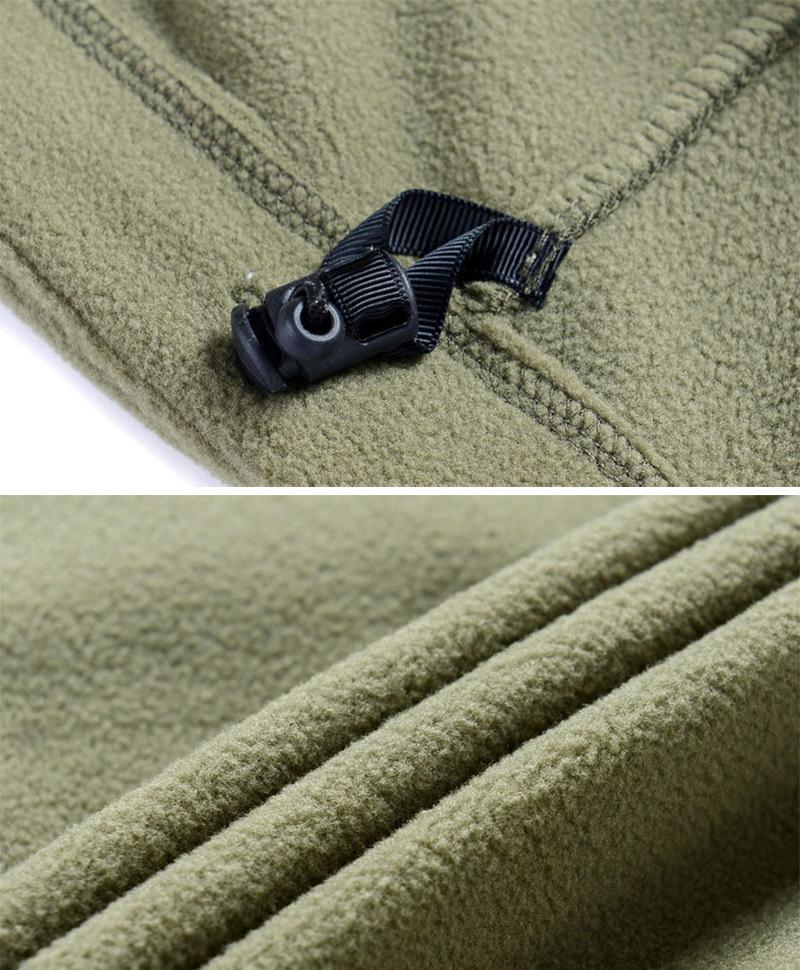 Tactical Fleece Jacket Men Winter Warm Hooded Military Jacket Casual Outdoor Hiking Hoodie Outerwear Coat with Many Pockets
