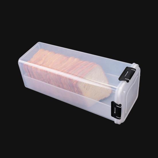 Airtight Bread Container Storage Box with Drawer Tray Transparent Lid Extend Shelf Life Bagel Kitchen Bread Organizer