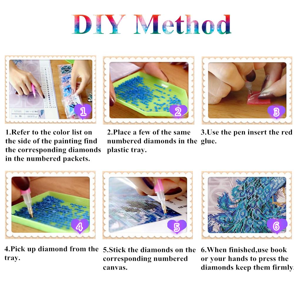 5D DIY Diamond Painting Leopard Embroidery Mosaic Cross Stitch Rhinestone Decoration