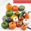 Mini Pumpkin Plastic Model for Halloween Decoration and Photography Props
