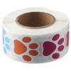500 Pcs Dog Paw Dog Paw Sticker Colorful/Black Pet Dog Paw Sticker Hand Account Stickers  Children
