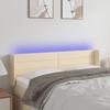 VidaXL LED Headboard Bedroom Furniture Double Bed Accessory Head of Bed Frame Interior Cream 3123379