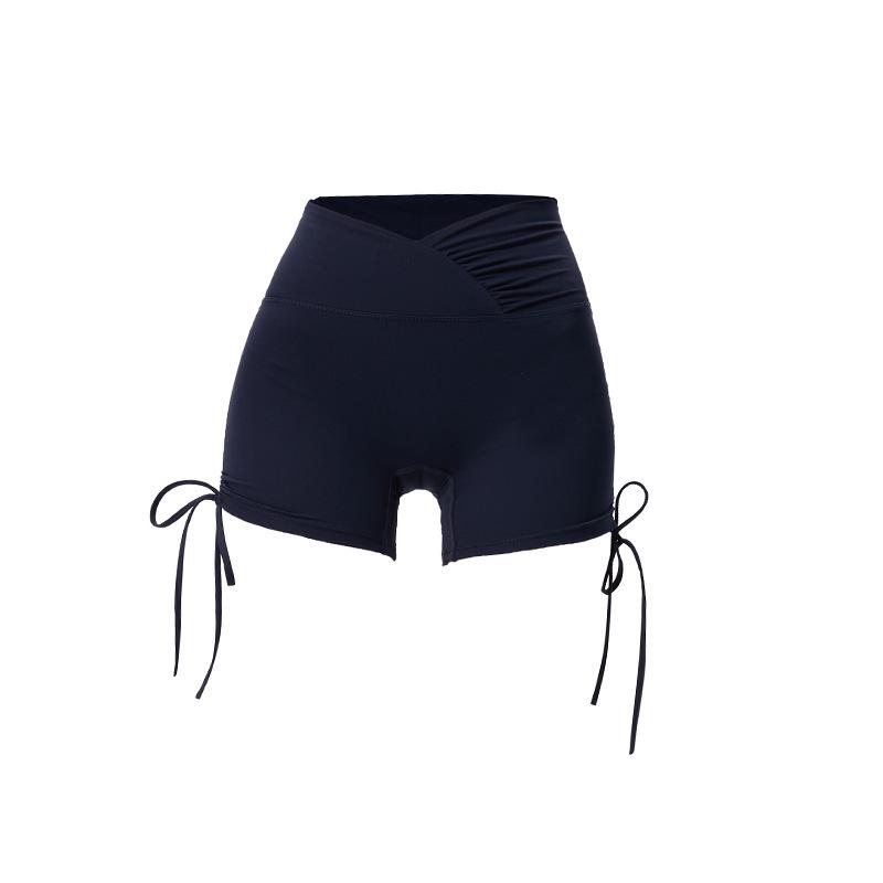 Women's High Waist Tummy Control Yoga Shorts with Side Drawstring - Quick-Drying, Peach Lift for Running, Cycling, and Fitness.