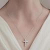 [Osjarak] Women's Cubic Bling Cross Mini Chain Necklace