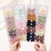 10Pcs/Set New Cute Solid Ribbon Bowknot Hair Clips for Baby Girls Handmade Bows Hairpin Barrettes Headwear Kids Hair Accessories