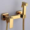 Brass Shower Tap Bidet Faucet Washer Mixer Muslim Shower Ducha Higienica Cold & Hot Water Mixer Crane Square Shower Spray