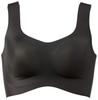Wireless Bra with High Side Pads for a Flattering Fit Full Size Wing/Wacoal Silhouette. Top, Cup, Date. MB1010, Women's, Black, L.