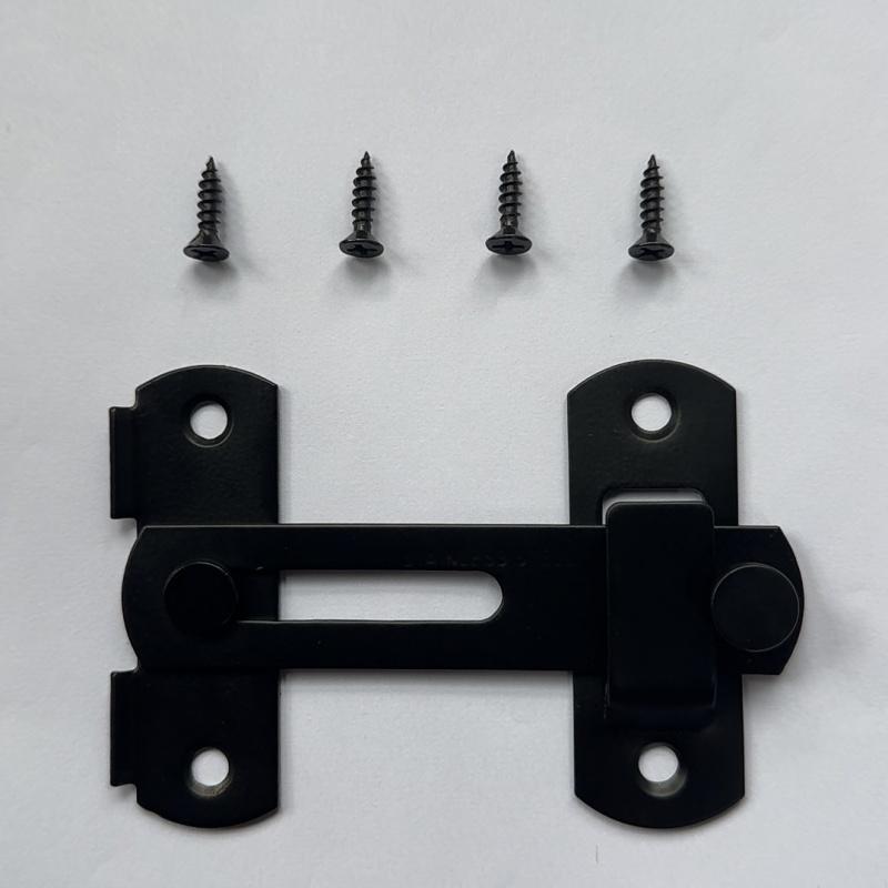 1pc Stainless Steel Sliding Barn Door Lock - 180 Degree Flip,Uncharged- Home Security & Safety Enhancer, Fits Various Door Types