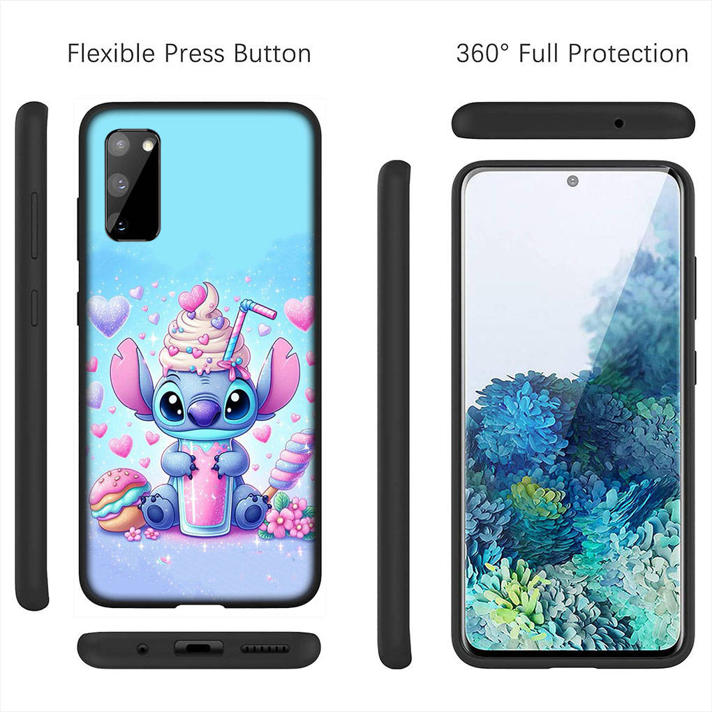 Cover for iPhone 15 14 Xiaomi Redmi Note 13 12 11 Pro Max X 8 7 9 XR Samsung Galaxy S24 S23 A05 OPPO A15 Huawei Lilo Anime Blue Stitch Pink Phone Case