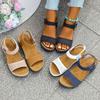 Fashion Women'S Ladies Fashion Casual Floral Sandals Wedges Shoes Outdoor Slippers Flat Outdoor Casual Women'S Sandals