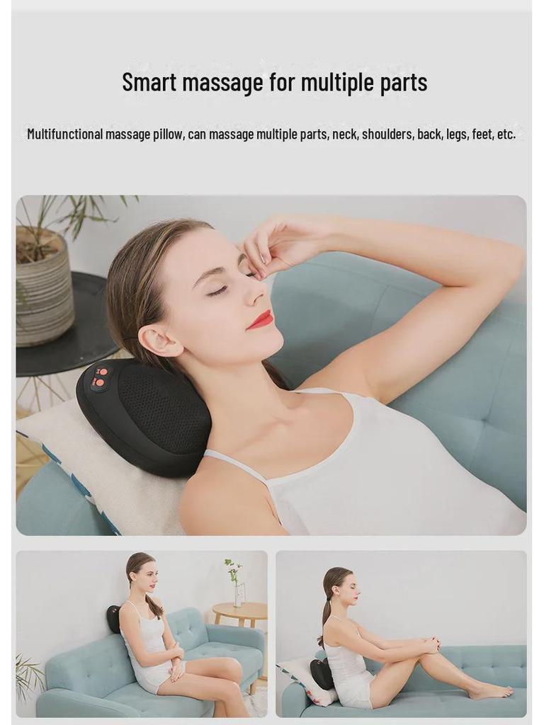 Multi-Function Electric Neck, Shoulder & Back Massager Pillow