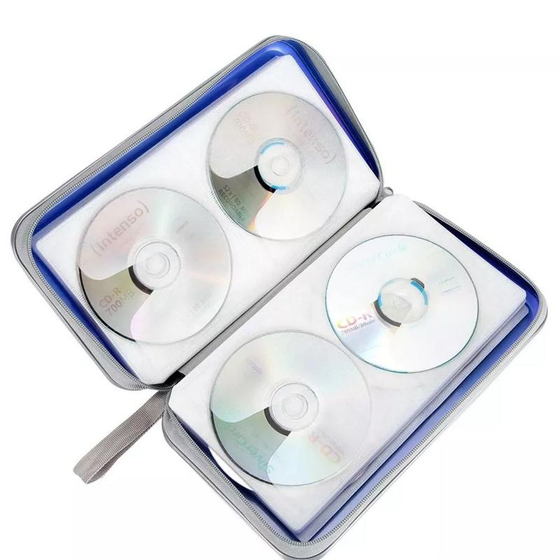 80Sheets Cd Dvd Carry Case Cover Disc Storage Holder Cd Sleeve Wallet Album Hard Box Plastic Pack Disc Dvd Disc Pack
