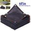 6 Pin Anti-UV Sun Shade Net Gazebo Shelter Outdoor Pergola Canopy Sun Cover Agriculture Greenhouse Sunshade Net