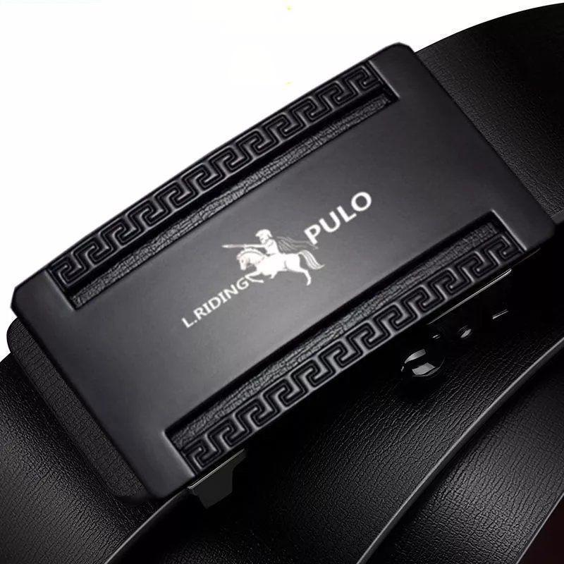 Genuine PULO Belt Men's Soft Leather Automatic Buckle Belt Youth Business Casual All-match Pants Belt